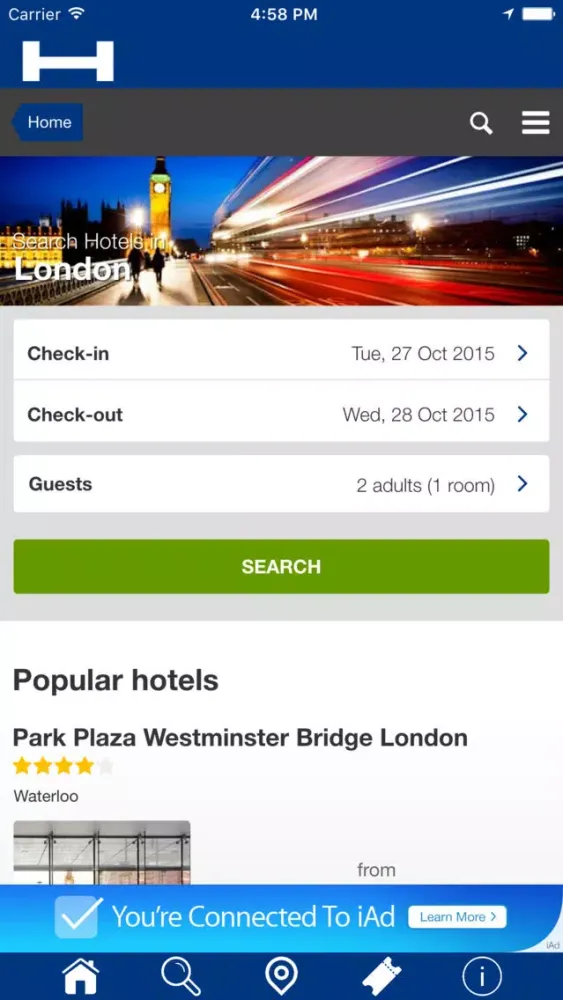 London Hotels + Compare and Booking Hotel for Tonight with map and travel tour应用截图