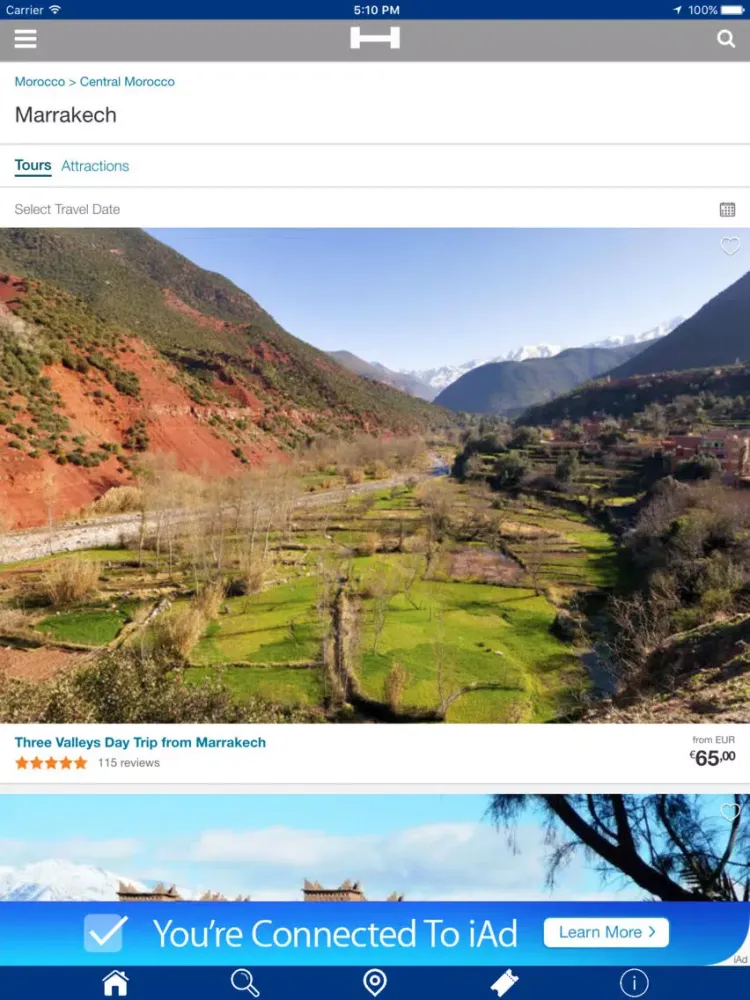 Tangkapan layar Marrakech Hotels + Compare and Booking Hotel for Tonight with map and travel tour iPad 