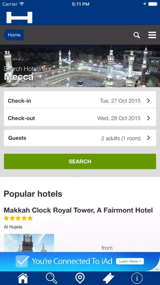 Capturas de tela do Mecca Hotels + Compare and Booking Hotel for Tonight with map and travel tour