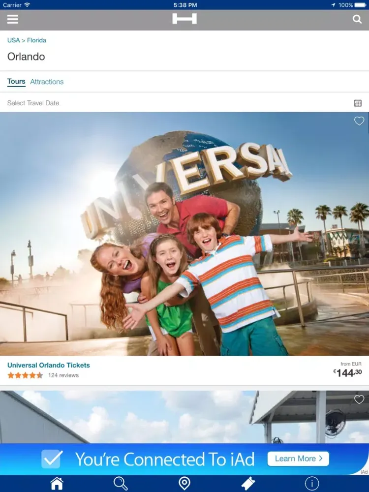 Orlando Hotels + Compare and Booking Hotel for Tonight with map and travel tour iPad  스크린샷