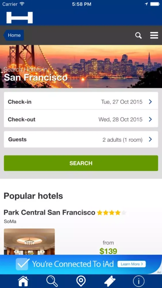 San Francisco Hotels + Compare and Booking Hotel for Tonight with map and travel tour Screenshots