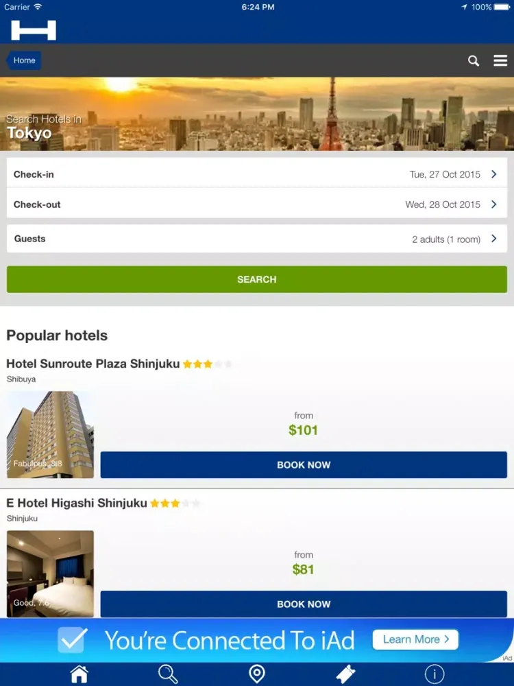 تصاویر Tokyo Hotels + Compare and Booking Hotel for Tonight with map and travel tour iPad 