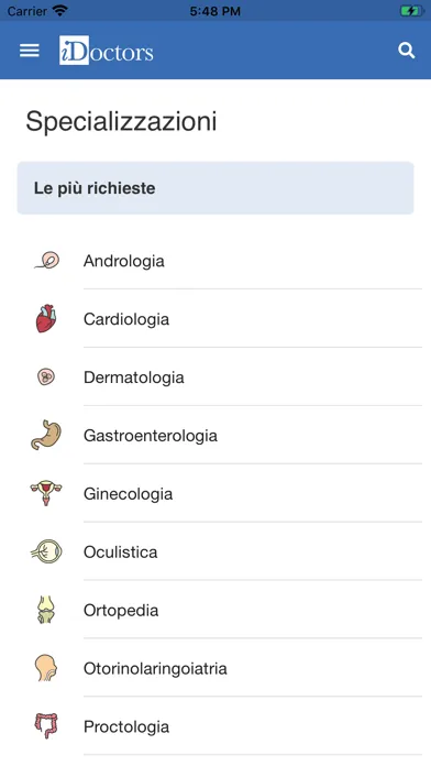 ภาพหน้าจอของ iDoctors – trova il Medico