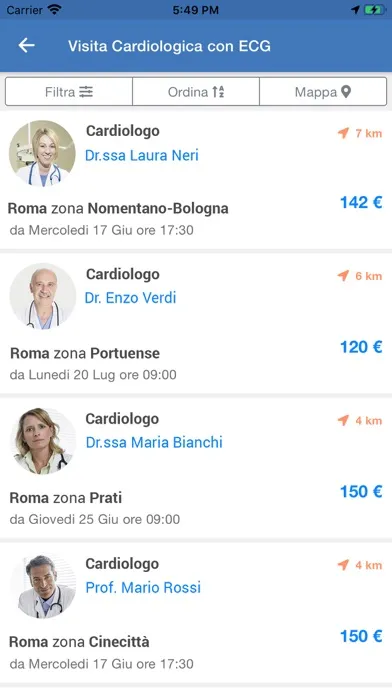 ภาพหน้าจอของ iDoctors – trova il Medico