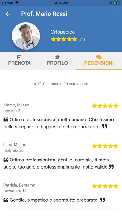 ภาพหน้าจอของ iDoctors – trova il Medico