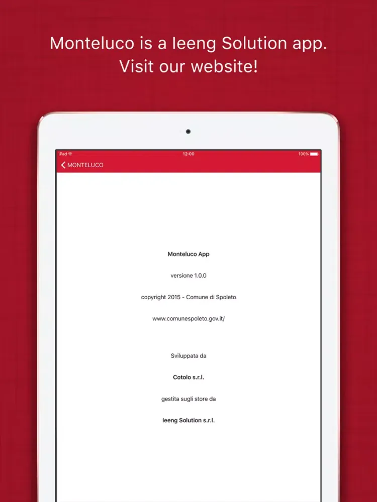 Zrzuty ekranu Monteluco iPad 