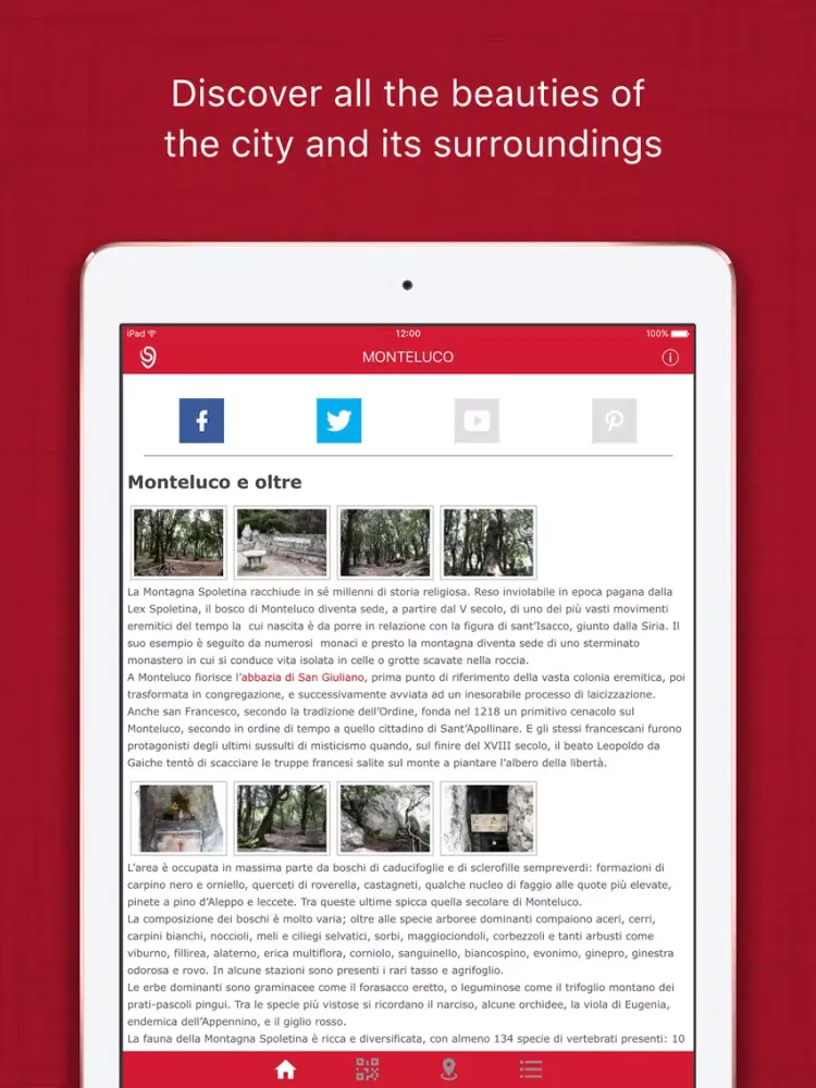 Zrzuty ekranu Monteluco iPad 