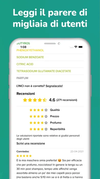 Greenity - Bio INCI Cosmetici应用截图