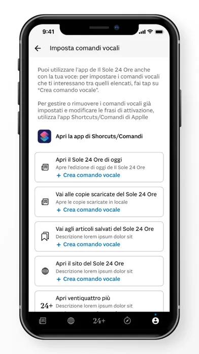 Capturas de tela do Il Sole 24 ORE