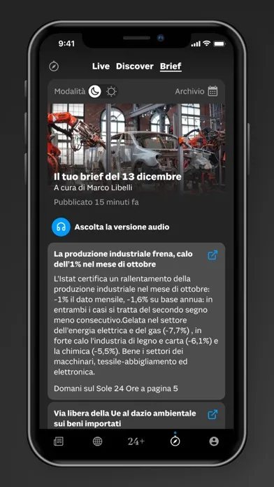 Capturas de tela do Il Sole 24 ORE