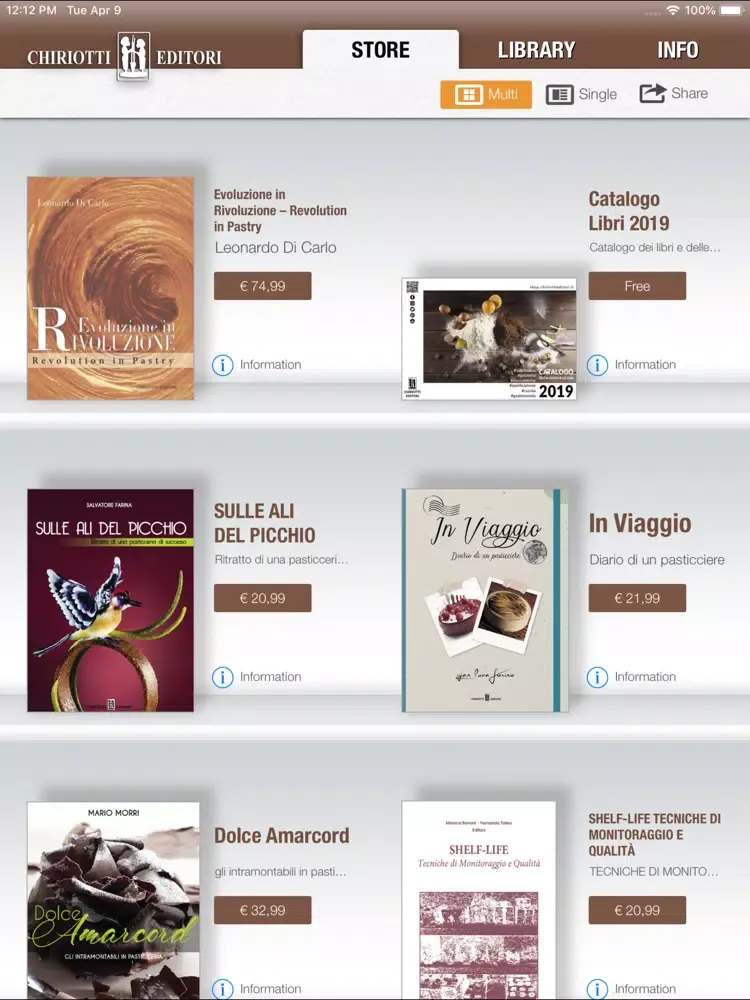 Capturas de tela do Chiriotti Editori iPad 