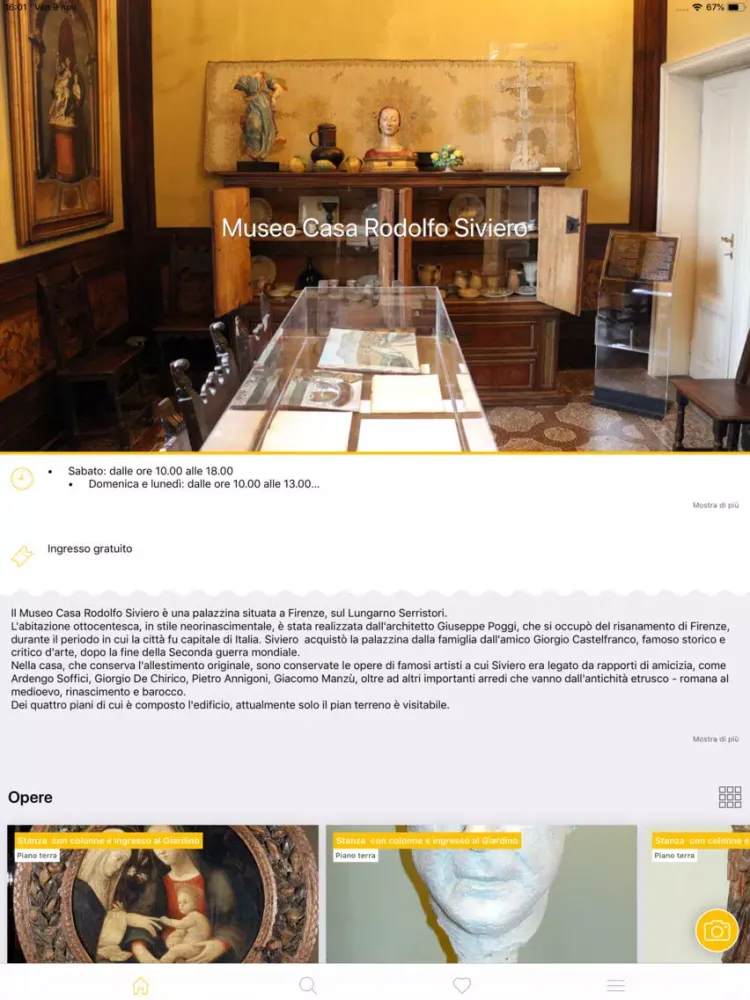 Tangkapan skrin Museo Casa Rodolfo Siviero iPad 