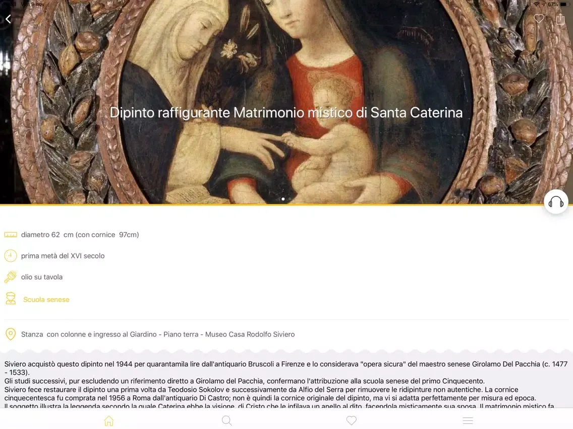 Tangkapan skrin Museo Casa Rodolfo Siviero iPad 