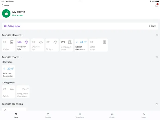 Inim Home iPad  Screenshots