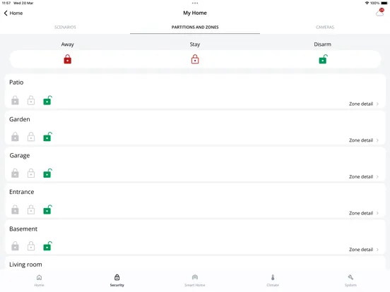 Inim Home iPad  Screenshots