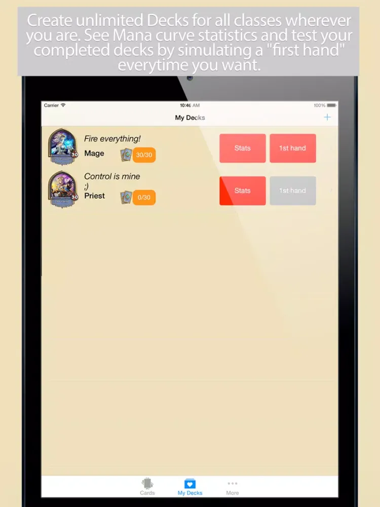 Deck Master for Hearthstone iPad 应用截图