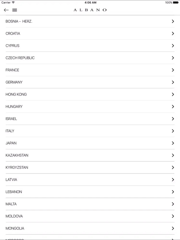 Albano Shoes iPad  Screenshots