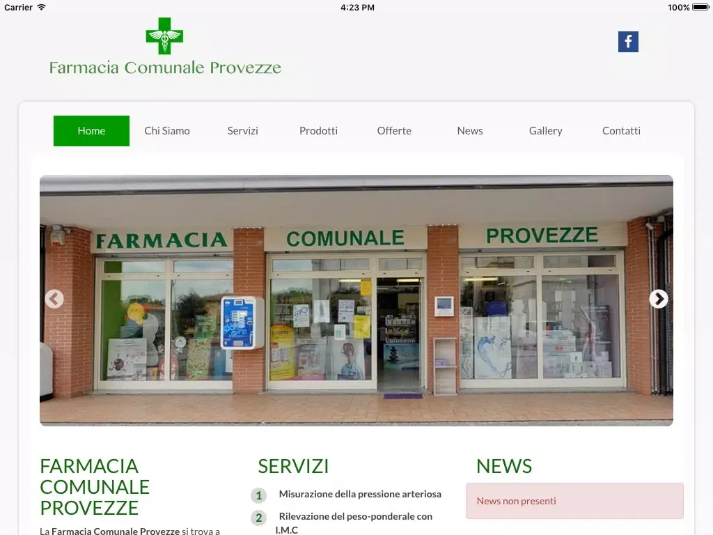Farmacia Comunale Provezze iPad 應用截圖
