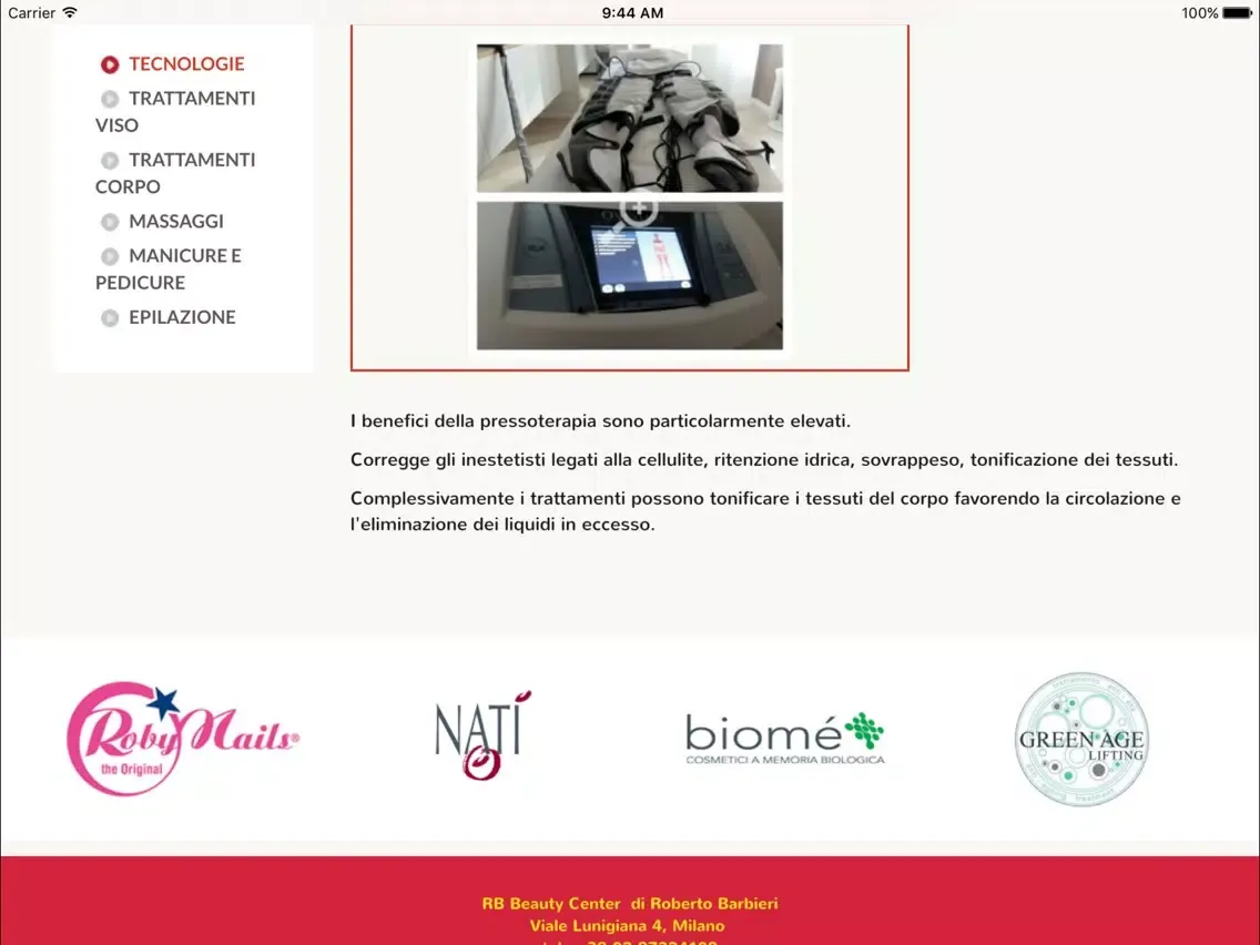 Zrzuty ekranu RB Beauty Center iPad 