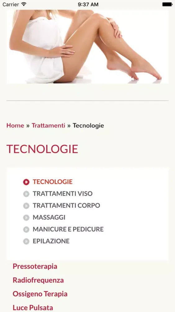 Zrzuty ekranu RB Beauty Center