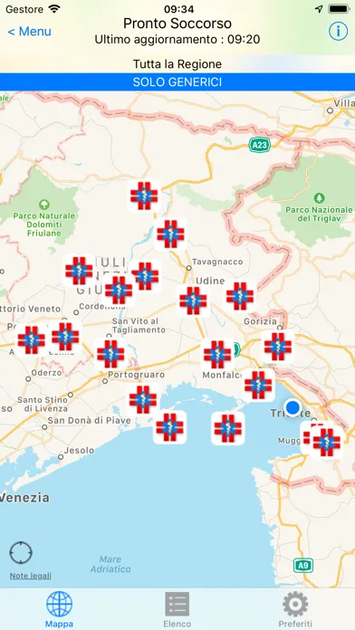 Zrzuty ekranu Emergenze FVG
