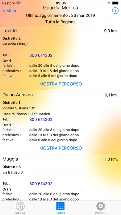 Zrzuty ekranu Emergenze FVG