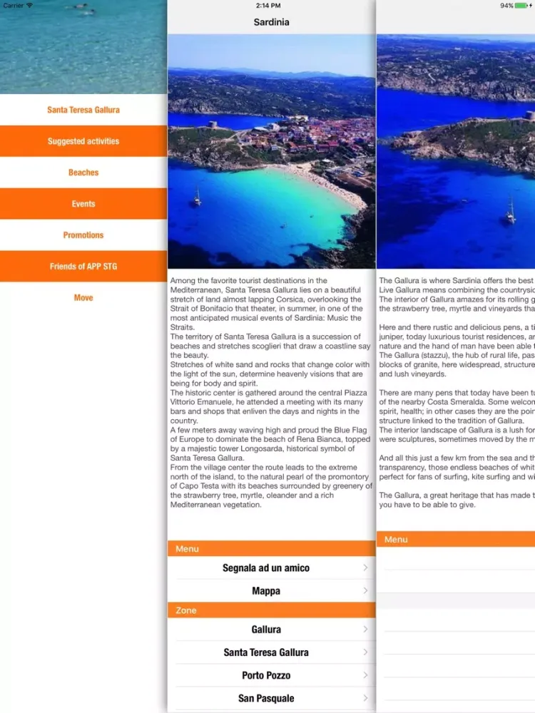 Capturas de pantalla de Santa Teresa Gallura - turismo iPad 