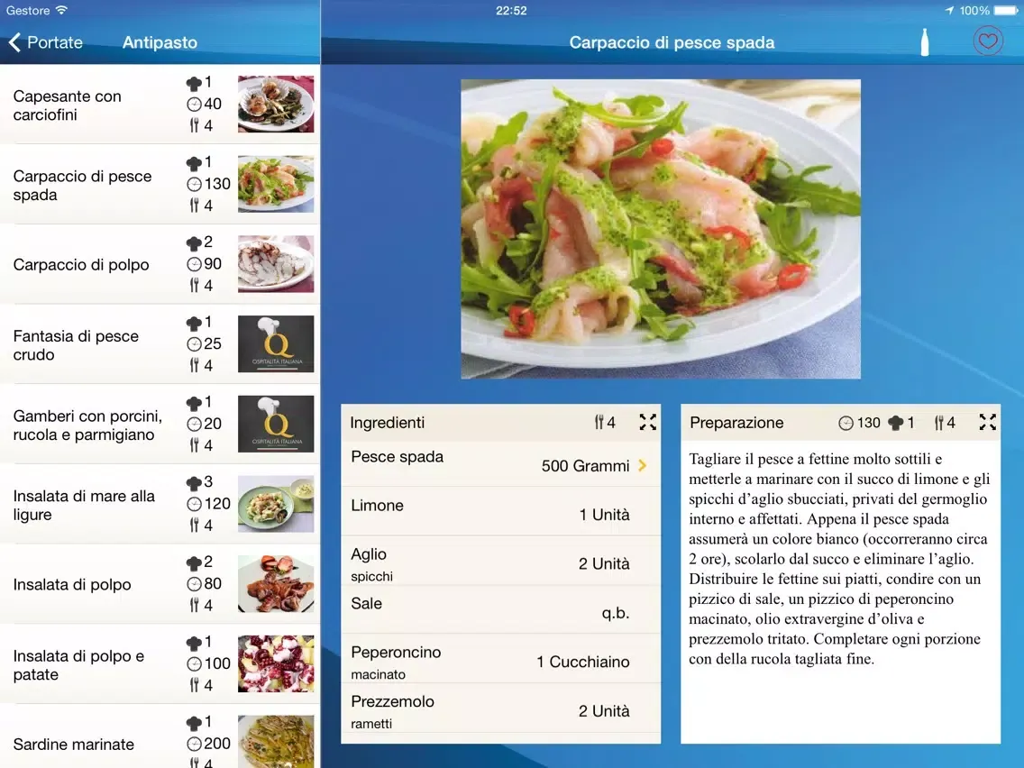 تصاویر Ricette di Pesce iPad 