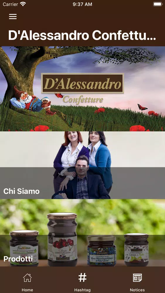 Tangkapan skrin D'Alessandro Confetture