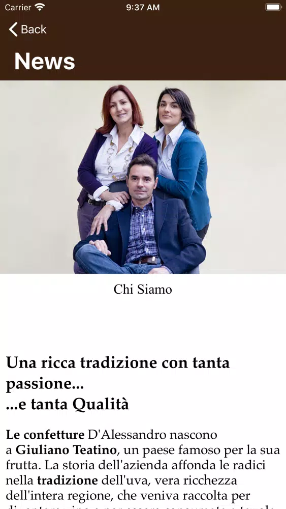 Tangkapan skrin D'Alessandro Confetture