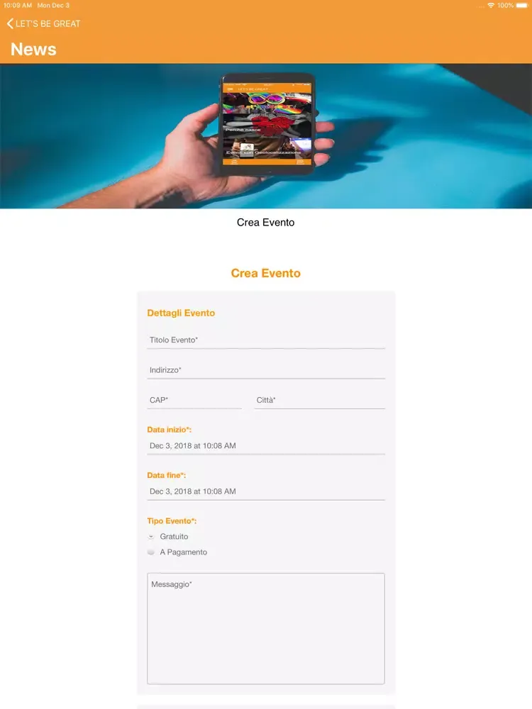 Tangkapan skrin LET'S BE GREAT Community LGBT iPad 