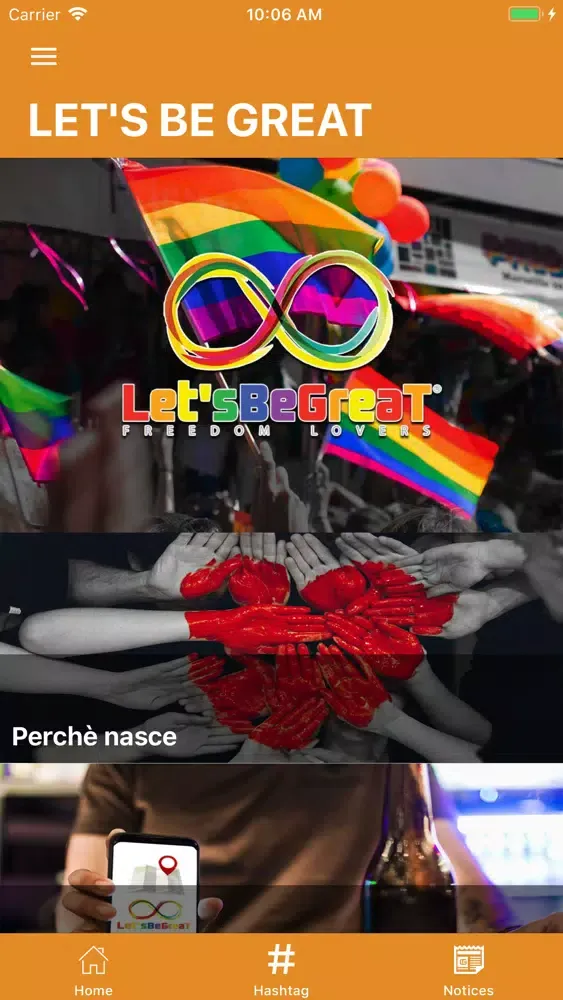 Tangkapan skrin LET'S BE GREAT Community LGBT