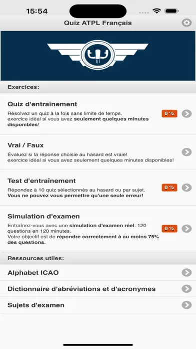 Capturas de pantalla de Quiz ATPL Français