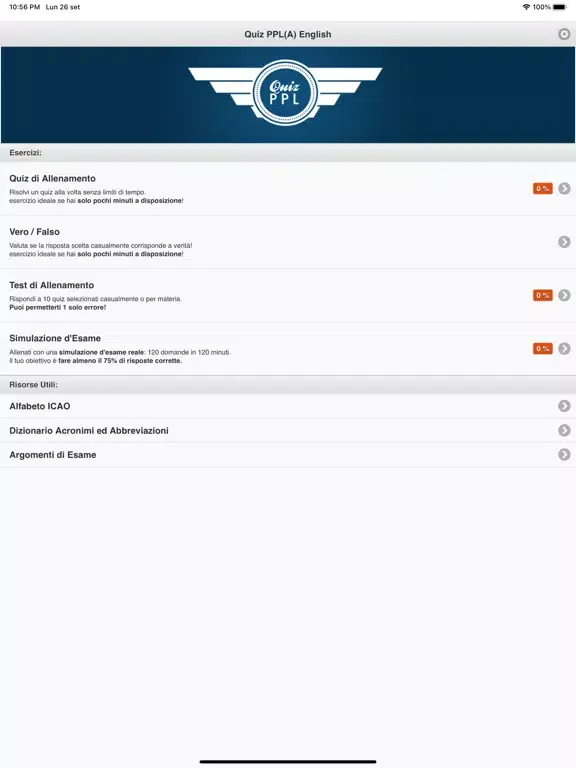Capturas de pantalla de Quiz PPL(A) English iPad 