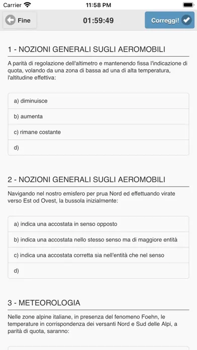 Tangkapan skrin Quiz Aliante