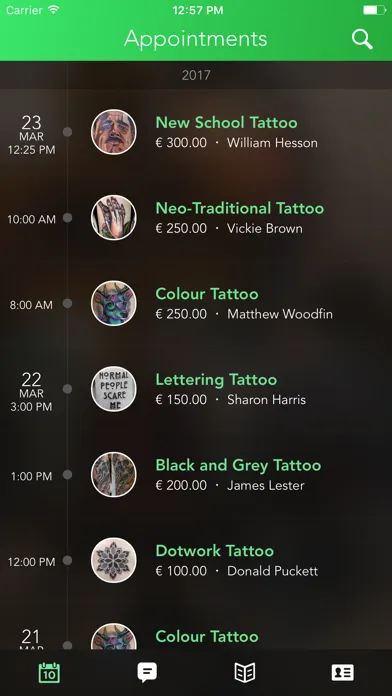 تصاویر iTattoo Schedule for Artists