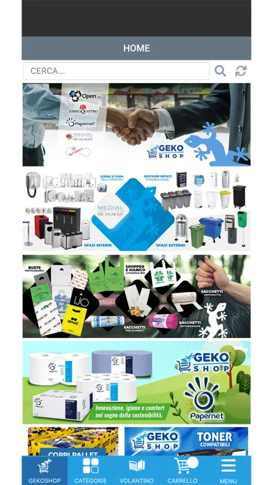 Capturas de tela do Geko Shop