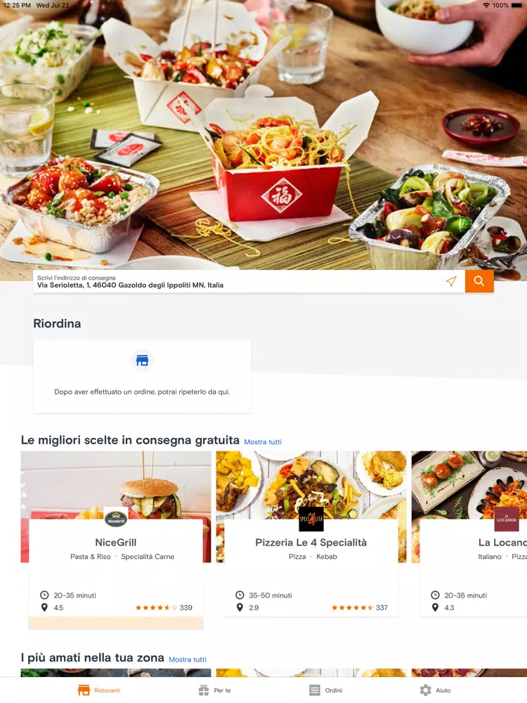 Just Eat ITA Cibo a Domicilio iPad  سکرین شاٹس