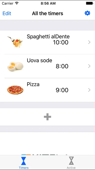 Capturas de tela do alDente (cooking timer)