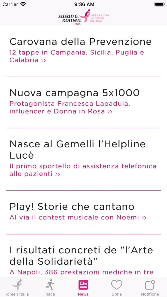 Скриншоты Komen Italia