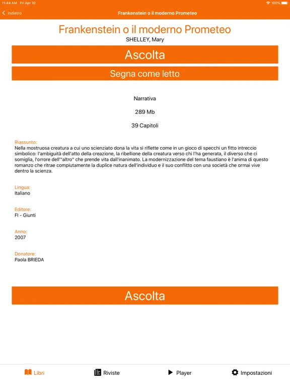 Libro Parlato CILP App iPad 应用截图
