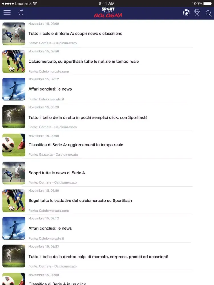 صور SportFlash Bologna iPad 