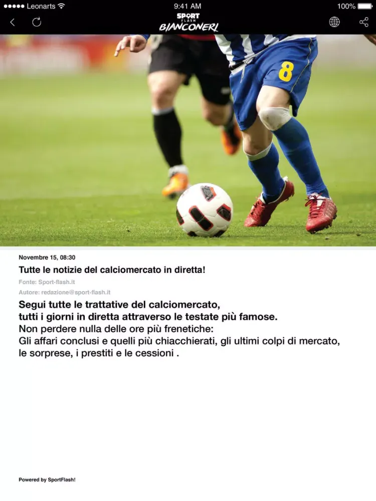 Capturas de pantalla de SportFlash Bianconeri iPad 