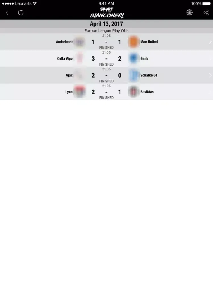 Capturas de pantalla de SportFlash Bianconeri iPad 
