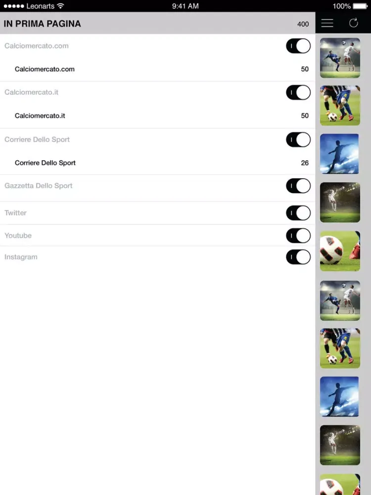 Capturas de pantalla de SportFlash Bianconeri iPad 