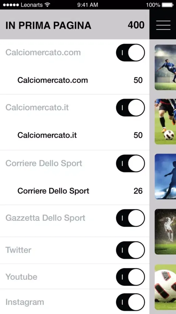 Capturas de pantalla de SportFlash Bianconeri