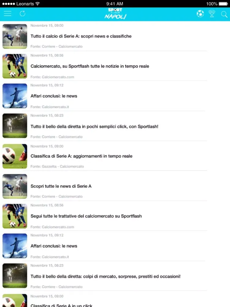 صور SportFlash Napoli iPad 
