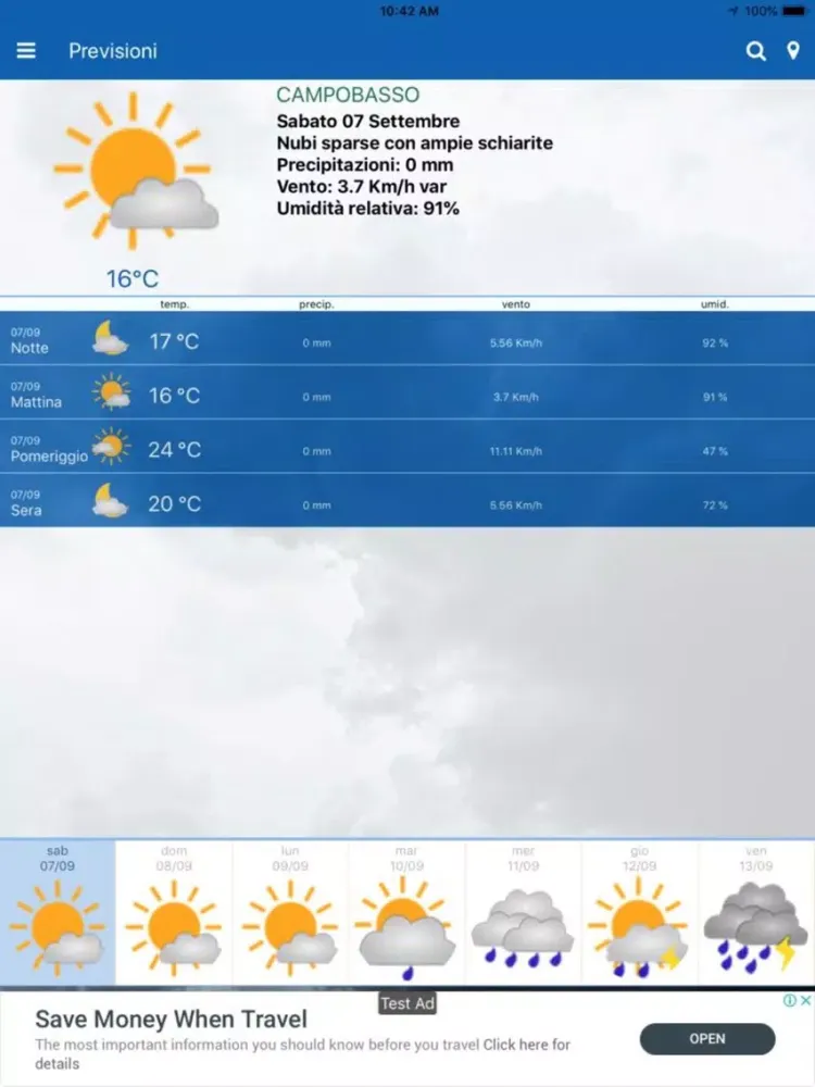 Capturas de pantalla de Meteo in Molise iPad 