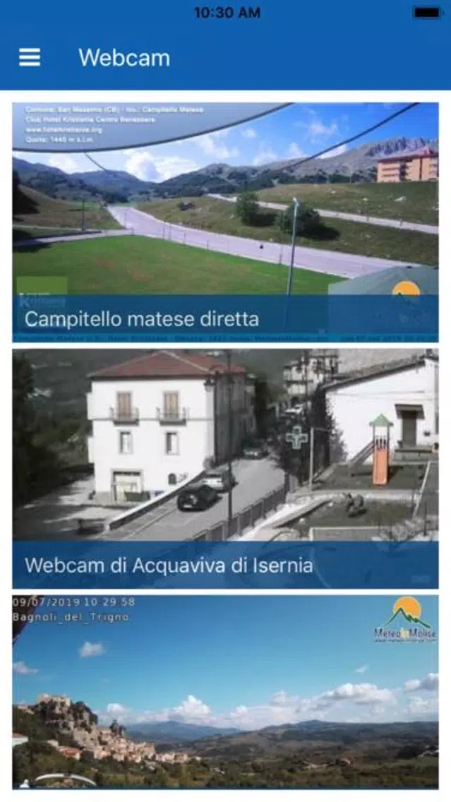 Tangkapan skrin Meteo in Molise