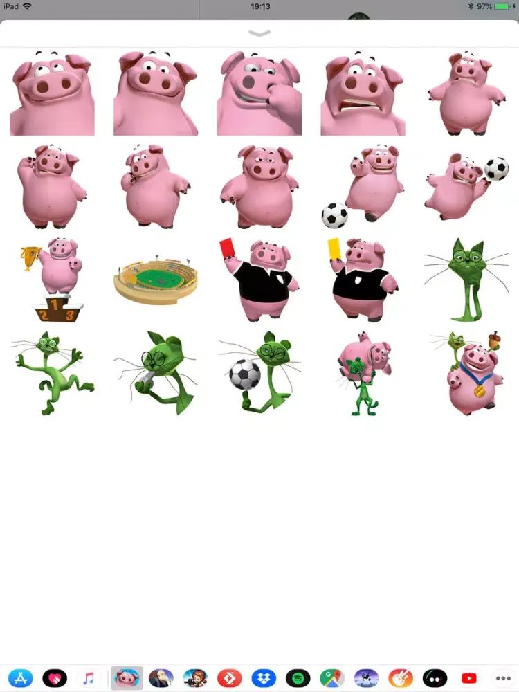 GoGoPig Soccer Stickers pack iPad  سکرین شاٹس